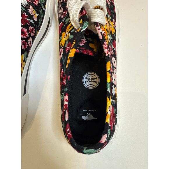 Rocket Dog Floral Jumpin Margate Lace Up Sneakers Sz 11 Women’s NIB Casual Blk - Picture 6 of 12